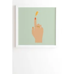 Rhianna Marie Chan Girl Magic Framed Wall Canvas White/Green - Deny Designs -Decor Vista GUEST 77b8100c ee13 47ba aad0 833ef492a0c3