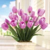 Collections Etc Springtime Tulip Bushel Artificial Maintenance-Free Bouquet Bush - Set Of 3 -Decor Vista GUEST 78b04ad7 81e6 42bf a277 fdfe19a4b561