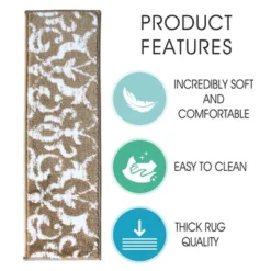 Sussexhome Floral Collection Anti-Slip Carpet Stair Treads, 9" X 28" -Decor Vista GUEST 78c9abe3 d650 4350 b3ec 1c3dcb0b160f