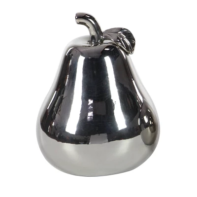 Set Of 2 Modern Chic Dolomite Apple And Pear Sculpture Silver - Olivia & May 8 Set Of 2 Modern Chic Dolomite Apple And Pear Sculpture Silver - Olivia & May - Image 6