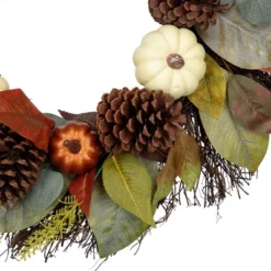 Northlight Pumpkin, Pinecone, And Gourd Artificial Fall Harvest Wreath, 24-Inch, Unlit -Decor Vista GUEST 7929eb2a 0ed7 42ac ae1a 44bbf191a52c