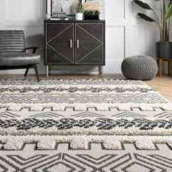 NuLOOM Zuri Shaggy Banded Area Rug 12 NuLOOM Zuri Shaggy Banded Area Rug -Decor Vista GUEST 79bc179d 6f7d 4061 b558 b6d71658d9b1