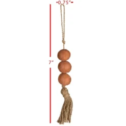 Beaded Terracotta & Jute Tassel - Foreside Home & Garden -Decor Vista GUEST 7a0dac92 f384 4453 b23e dc3a0cc32cbf
