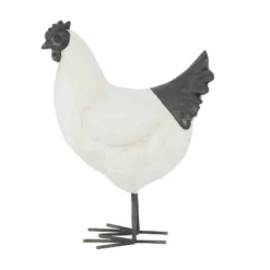Magnesium Oxide French Country Polystone Chicken Garden Sculpture White - Olivia & May 14 Magnesium Oxide French Country Polystone Chicken Garden Sculpture White - Olivia & May -Decor Vista GUEST 7a6097cc 1e5e 4e27 aac5 e118f90d5560
