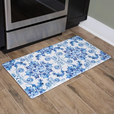 39" X 20" PVC Poppy Sketch Tile Anti-Fatigue Kitchen Floor Mat - J&V Textiles 3 39" X 20" PVC Poppy Sketch Tile Anti-Fatigue Kitchen Floor Mat - J&V Textiles