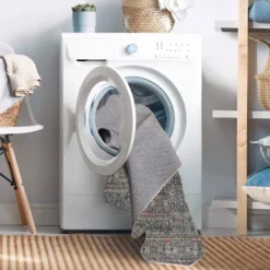 Washable Grant Rug Teal/Ivory - Linon -Decor Vista GUEST 7b9c1c5e f02c 4921 8a6d 7cac0bc23ba0