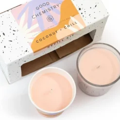 Good Chemistry™ Refillable Glass Candle And Plant-Based Candle Refill Kit Coconut And Chill - 8.3 Oz
