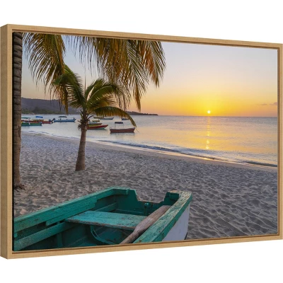 23" X 16" Sunset And Wooden Fishing Boat By Don Paulson Danita Delimont Framed Canvas Wall Art - Amanti Art 3 23" X 16" Sunset And Wooden Fishing Boat By Don Paulson Danita Delimont Framed Canvas Wall Art - Amanti Art