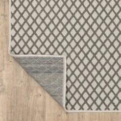 Trinity Casual Diamond Lattice Patio Area Rug Beige/Gray - Captiv8e Designs -Decor Vista GUEST 7c666a71 160a 403b a722 91eb925edc71