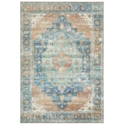 Marcel Bohemian Border Medallion Area Rug Orange/Blue - Captiv8e Designs 21 Marcel Bohemian Border Medallion Area Rug Orange/Blue - Captiv8e Designs -Decor Vista GUEST 7cdbc8d9 5e6a 4858 ab35 2b7b168e7c9e
