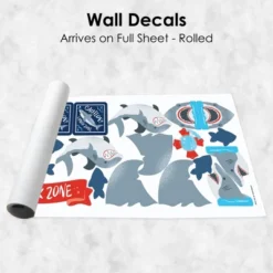 Big Dot Of Happiness Shark Zone - Peel And Stick Kids Room Vinyl Wall Art Stickers - Wall Decals - Set Of 20 -Decor Vista GUEST 7d8758b3 2796 4565 8a4f bce120a106db