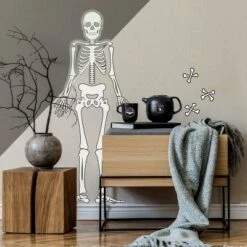 Skeleton Glow In The Dark Peel And Stick Giant Wall Decal White/Black - RoomMates -Decor Vista GUEST 7e07042e 9771 44f2 a757 821378b6c2e5