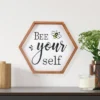 Northlight 16" Wooden Framed "Bee Yourself" Metal Sign Spring Wall Or Tabletop Decor -Decor Vista GUEST 7e827f26 660c 4fcf 92bc 11147445d8b8