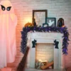 Costway 9ft Pre-lit Christmas Halloween Garland Black W/ 50 Purple LED Lights -Decor Vista GUEST 7f1f02f4 7392 430a 818c be1bcef9c0d8