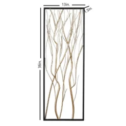 LuxenHome Gold Metal Branch Wall Decor, Set Of 2 -Decor Vista GUEST 7fecbe3f e6b4 4074 927d 476fd3c11c27