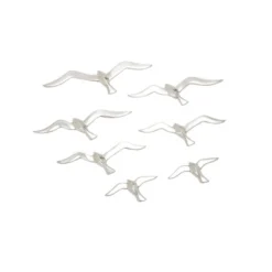 Set Of 7 Aluminum Bird Floating Flock Of Wall Decors Silver - Olivia & May -Decor Vista GUEST 800a105b 9a3d 43fb abc0 48b8b78c7315