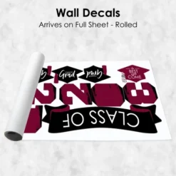 Big Dot Of Happiness Maroon Class Of 2023 Graduation Party Wall Decals Set Of 20 -Decor Vista GUEST 8029191c 83c3 411b a459 38810e3b1872