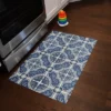FlorArt French Quarter Low Profile Easy Clean Kitchen Mat Blue/White - Bungalow Flooring -Decor Vista GUEST 804ac840 bf22 4983 ae62 db94308ec646