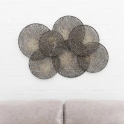 Metal Plate Overlapping Perforated Wall Decor Black - Olivia & May 28 Metal Plate Overlapping Perforated Wall Decor Black - Olivia & May -Decor Vista GUEST 80d84cab 445b 4984 8c76 af025372d32b