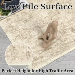 10x13 Washable Rug Large Area Rug For Living Room Soft Non-Slip Backing Stain Resistant & Low Pile Vintage Floral Floor Carpet -Decor Vista GUEST 8172c5e3 88ae 4fe3 bd5c bfeee089d117