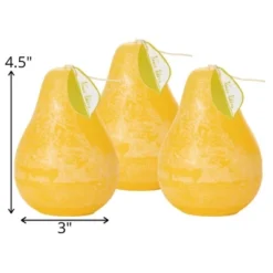 Pale Yellow Pear Candles - Set Of 3 7 Pale Yellow Pear Candles - Set Of 3 -Decor Vista GUEST 82ce2d35 8a20 4b96 bf25 c9e546d9f417
