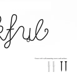 Metal Cutout- Be Thankful Cursive Cutout Sign-3D Word Art Home Accent Decor-Perfect For Modern Rustic Or Vintage Farmhouse Style By Hastings Home -Decor Vista GUEST 836d4dcd 9f24 42a1 be9c 133912f96d56