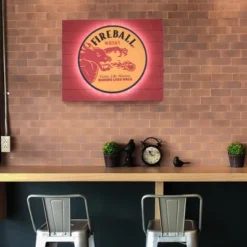 Fireball Whisky Vintage Metal Backlit LED Wall Sign - American Art Decor -Decor Vista GUEST 83aa2d96 671c 434d 8035 416c83087f6c