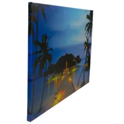 Northlight LED Lighted Tropical Paradise Island Beach Scene Canvas Wall Art 23.5" -Decor Vista GUEST 83eeeba1 a2ee 4e61 8c24 badeb5b8c3a8