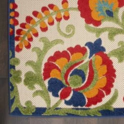 Nourison Aloha Floral Textured Outdoor Area Rug -Decor Vista GUEST 84e0f1be b21d 46ef 8e9d 37602c5cb410