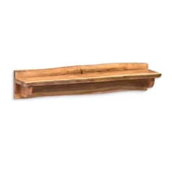 Alpine Live Edge Wood Mantel Shelf Natural Brown - Alaterre Furniture -Decor Vista GUEST 85493289 ad25 4a04 a26b 146269d0e77b