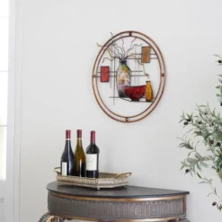 Metal Abstract Wall Decor With Vase Details - Olivia & May -Decor Vista GUEST 8640a633 0b13 48c0 9276 032e2827e0cc