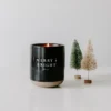 Sweet Water Decor Merry And Bright 12oz Black Stoneware Candle -Decor Vista GUEST 870e8950 ebe9 4abe b75b 1cf1c00bd8e6