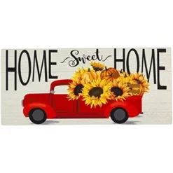 Evergreen Indoor Outdoor Doormat Bundle Set Of 5 - Frame And 4 Welcome Seasonal Inserts Floral Red Truck Snowman -Decor Vista GUEST 8741f73e 71e7 4c91 8ad3 f2f7d8877faa