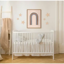 18" X 24" Sylvie Happy Gates Framed Canvas Wall Art By Alexander Ginzburg Natural - Kate And Laurel -Decor Vista GUEST 875b0062 7fd7 4f92 b9ef 8063a8a79326