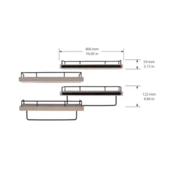 2pc Shelf Gray/Black - New View -Decor Vista GUEST 882e59e8 0a22 4cf4 9bbd 5aa3787338fd