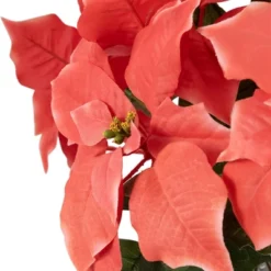 Northlight 28" Dark Pink Artificial Christmas Poinsettia With Gold Wrapped Base -Decor Vista GUEST 8888e533 a0c1 492e bc01 befece789537