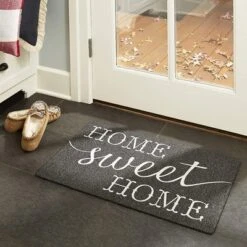 J&V TEXTILES "Home Sweet Home" Outdoor Rubber Doormat 18" X 30"