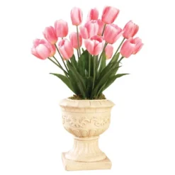 Collections Etc Springtime Tulip Bushel Artificial Maintenance-Free Bouquet Bush - Set Of 3 -Decor Vista GUEST 89db6fb6 1339 42ee b32c 30fde6779304
