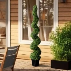 Forever Leaf 36" Spiral Boxwood In Black Pot (2 Pack), Indoor Artificial Plant For Home Decor -Decor Vista GUEST 8a0edf7e cb56 4e8d 917f eede13b2fdd8