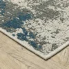 Trinity Modern Distressed Abstract Patio Area Rug Beige/Blue - Captiv8e Designs -Decor Vista GUEST 8a18fce6 e1d2 45b4 92a8 dff90d1a8f62