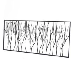 LuxenHome Black Abstract Trees Rectangular Metal Wall Decor -Decor Vista GUEST 8a4b6dcf 7475 464f 95d0 538791f5817e