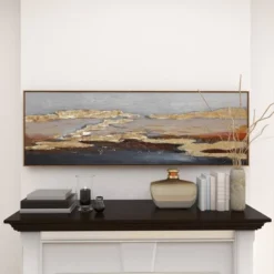 Canvas Geode Handmade Foiled And Brushstrokes Framed Wall Art With Gold Frame Gold - Olivia & May -Decor Vista GUEST 8edf8c35 a414 473e a4a9 f0080458d0a9