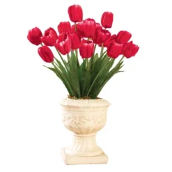 Collections Etc Springtime Tulip Bushel Artificial Maintenance-Free Bouquet Bush - Set Of 3 -Decor Vista GUEST 8f13a0de 9319 47b1 84bd 1c36abc0e7b2