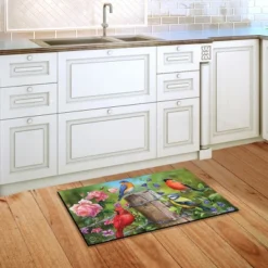 Briarwood Lane Fence Post Birds Spring Doormat Cardinal Bluebird Indoor Outdoor 30" X 18" -Decor Vista GUEST 8ff22063 3faa 4a25 9a7f c61733f639a1