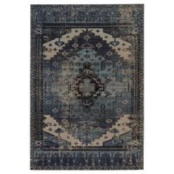 Cicero Indoor/Outdoor Medallion Area Rug Blue/Gray - Jaipur Living -Decor Vista GUEST 900087ea 705c 4f66 8003 5b13dfa532dc