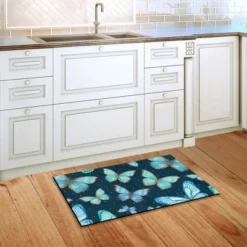 Blue Butterflies Spring Doormat Indoor Outdoor 30" X 18" Briarwood Lane -Decor Vista GUEST 903eeafb b4d0 4dfb a9a9 3d3c787a1c5f