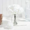 3" Artificial Rose Flowers 60pcs Real Looking Fake Rose With Stem For DIY Wedding Bouquets And Bridal Shower, White