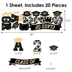 Big Dot Of Happiness Hello College Class Of 2023 Graduation Party Wall Decals Set Of 20 -Decor Vista GUEST 9250ffbe c760 4374 99ff 6a7476705f69