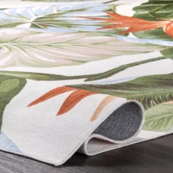 NuLOOM Nevaya Machine Washable Floral Leaves Area Rug -Decor Vista GUEST 932f09d2 10bf 46e9 ae63 e03cd54493dd