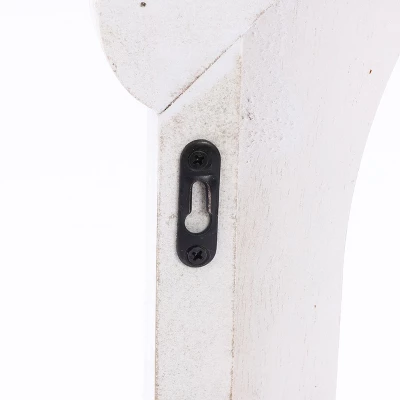 LuxenHome Distressed White Wood Vintage Arched Window Wall Home Decor 11 LuxenHome Distressed White Wood Vintage Arched Window Wall Home Decor - Image 9